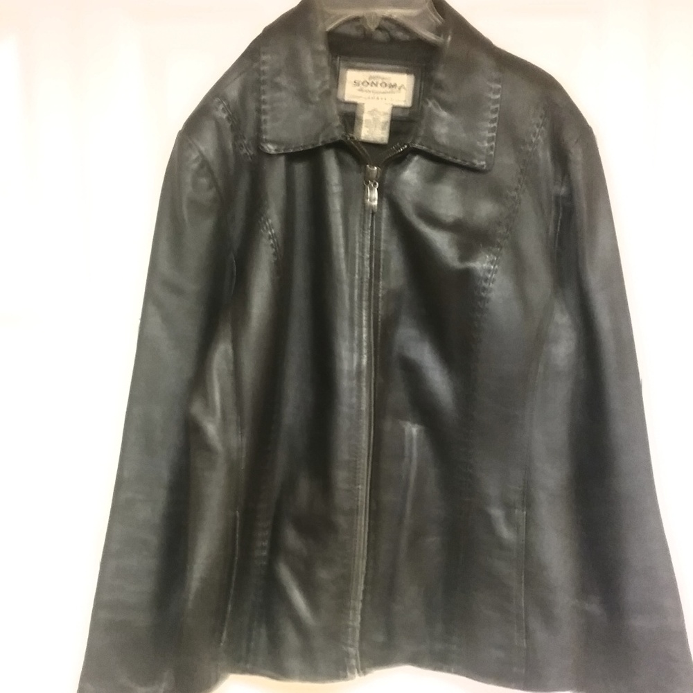 Black leather jacket